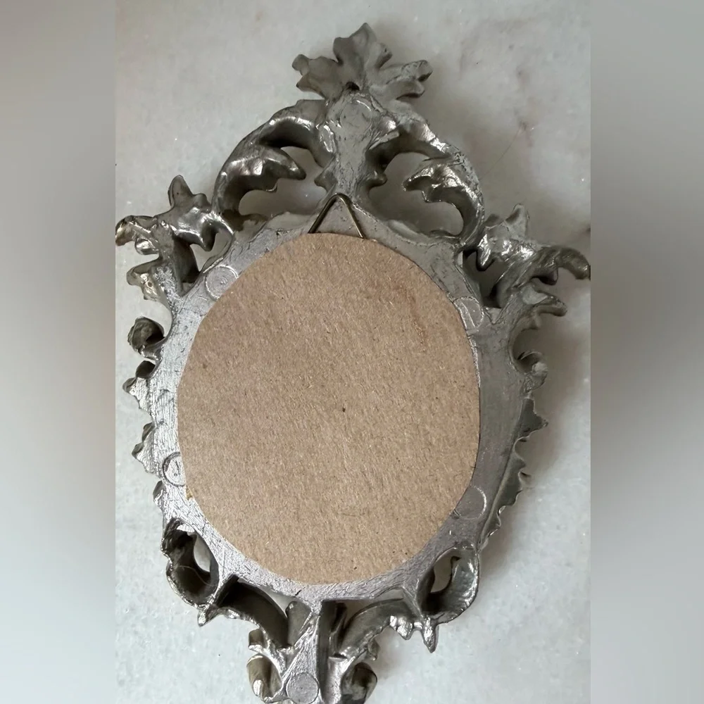 vintage Italian-style gilt gold framed silk prints
